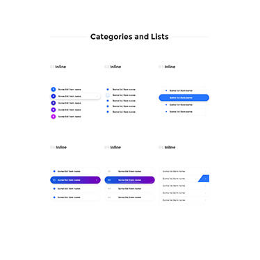 Categories Lists